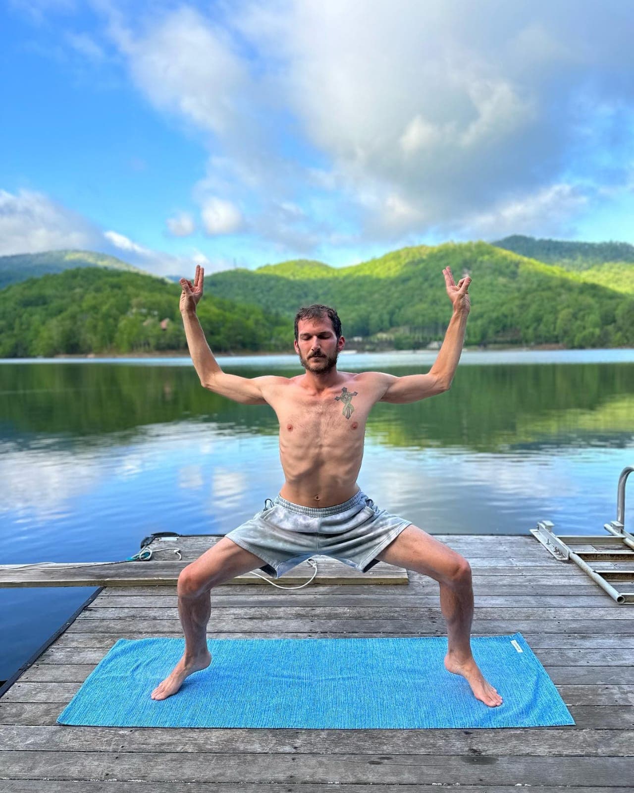 Certified restorative onsite yoga class hosted at a luxury property